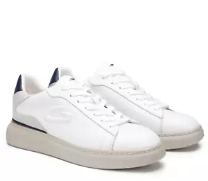 Sneakers Alberto Guardiani KING 450001 pelle bianca e blu - Imagen 1 de 4