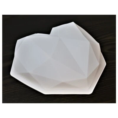 1 x Kuchenform Backform Herz Silikon Kuchen Diamant Kuchenform antihaft weiss - Bild 1 von 3