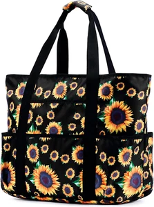 Beach Bags for Women Large Beach Tote Bag Zipper Pockets Beach Bag Waterproof - Picture 1 of 12