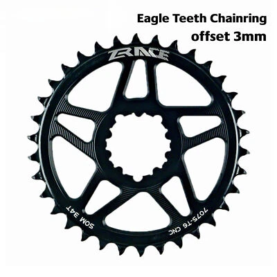 Platos Eagle Tooth 7075AL CNC MTB para 3 tornillos montaje directo manivela desplazamiento 3 mm Foto 1 de 4