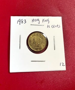 1983 HONG KONG 10 CENTS COIN - NICE WORLD COIN !!! - Picture 1 of 2