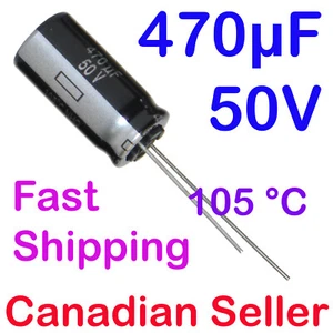 1/5/10 pcs 470uF 50V 10x20mm 105C Panasonic ECA-NHG Low impedance - Picture 1 of 1