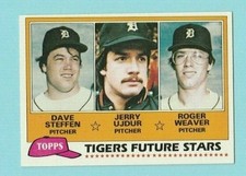 1981 Topps Baseball #626 Tigers Future Stars Steffen/Ujdur/Weaver
