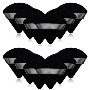 12 Pieces Black Cosmetic Powder Puff,2.76 Inch Portable Soft Sponge Setting Face - Picture 1 of 12