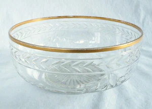 Salatschüssel - Baccarat Kristall - Lorbeeren - Bild 1 von 9