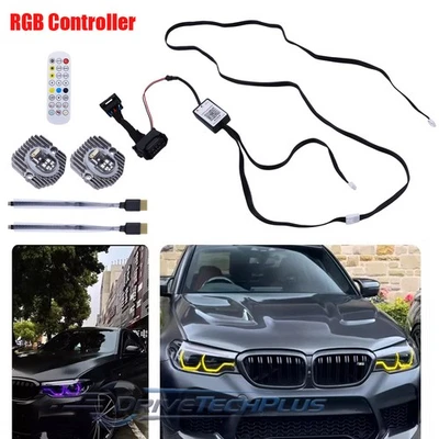 LED RGBW Angel eyes DRL Modules For BMW F90 M5 G30 530i 540i Adaptive Headlight Foto 1 de 4