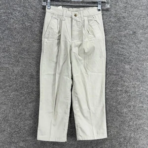 Cherokee Dress Pants Boys 6 Gray Mid Rise Pleated Straight Cotton Pockets Solid - Picture 1 of 5