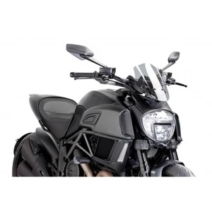 PARE-BRISE PUIG NAKED NG SPORT REGLABLE DUCATI DIAVEL 14-16 FUME CLAIR - Afbeelding 1 van 1