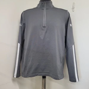 Under Armour 1/4 Zip Shirt Mens Size Medium Fitted Long Sleeve Pullover Athletic - Picture 1 of 11