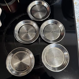 Macchina stile art deco invecchiato cromo lucido vintage set di 5 - Foto 1 di 8