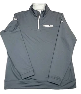 Peter Millar Men's L BLACK 1/4 ZIP MOCK PULLOVER ME0EK40 NWT 3RD PTY POWER XL DX - Picture 1 of 18