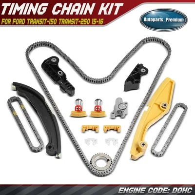 Kit de cadena de distribución de motor 13x para Ford Transit-150 Transit-250 Transit-350 15-16 Foto 1 de 4