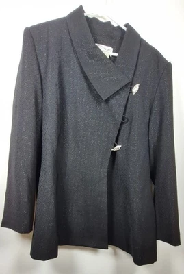 Blazer St. Anthony Evening para mujer con cuentas negro con manchas doradas talla 16 Foto 1 de 4