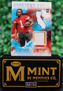 Parche de radiocontrol turquesa Xavier Worthy 2024 Panini Origins Hometown Roots/75 Chiefs - Imagen 1 de 2