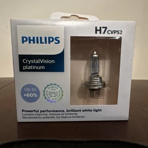 2-Philips Automotive Lighting H7CVPS2 CrystalVision Platinum Headlight Bulbs DOT - Picture 1 of 2