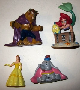 4 DISNEY Figures BEAST, BELLE, DUMBO, ARIEL - Picture 1 of 4