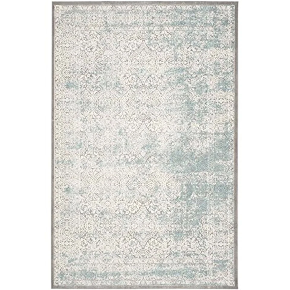 Transitional Rug - Passion 70% Polypropylene 30%Polyester -Turquoise/Ivory Style - Image 1 of 1