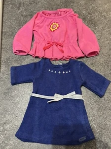 American Girl Blue Rhinestone Studded Dress Outfit And Pajama Shirt - Picture 1 of 1