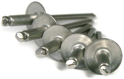 ALBANY COUNTY FASTENERS POP Rivet ALL Stainless Steel Large Flange 68LF, 3/16 x 1/2, USA, Qty 100