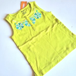 Gymboree Girls sz 5 "Desert Dreams" Embroidered Button Neon Tank NWT - Picture 1 of 2
