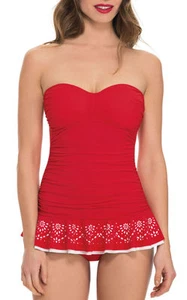 Costume da bagno a fascia rossa Profile by Gottex Enchantment costume da bagno unico donna - Foto 1 di 11