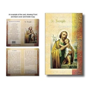 Saint Joseph Biography Card 80 x 135mm Folded, Gold Foiled - Bild 1 von 1