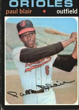 1971 Topps Card #53 Paul Blair Baltimore Orioles A12623 - VG