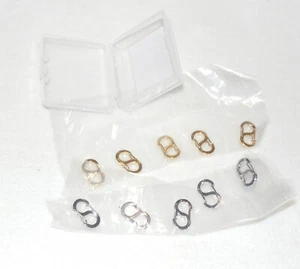 10pcs Gold and Silver Stainless Steel S Shape Hook Clasp Necklace Jewelry Ends - Picture 1 of 4