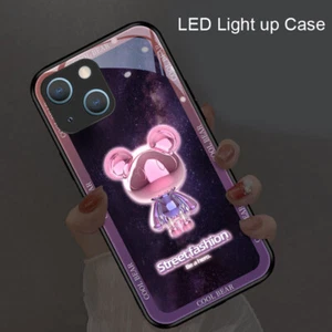 Cool Bear Induction LED Light up Phone Case Cover for iPhone 16 15 14 13 Pro Max - Picture 1 of 14