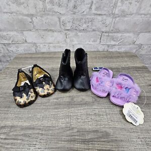 Lot of 3 Infant Girl Shoes Size 6-9 Months