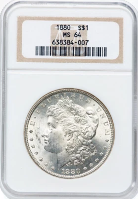 1880 NGC MS64  Morgan Silver Dollar $1 - Image 1 of 2
