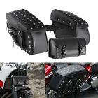 Black Motorcycle Side Saddle Bag + Tool Bags For Yamaha V-Star Xvs 650 950 1100