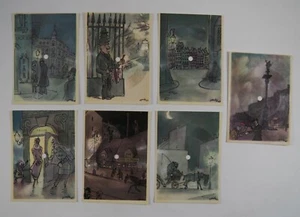 7 x ANTOINE Titine Achete bizzare POSTCARD FLEXI DISC's Jerzy Zaruba old Warsaw - Picture 1 of 7