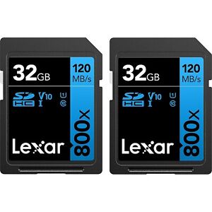Lexar BLUE Series High-Performance 32GB SDHC Memory Card Class 10 UHS-I V10