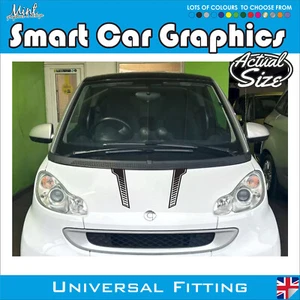 COCHE INTELIGENTE PARA DOS Capó Rayas Calcomanías Adhesivas Gráficos GRATIS P&P 042 - Imagen 1 de 4