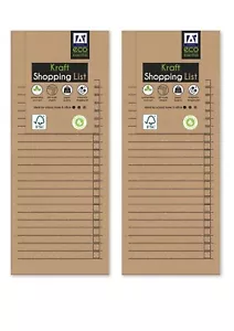 2X Magnetic Shopping List Pad Notepad 80 Tear Off Pages Fridge Memo Meal Planner - Picture 1 of 1