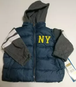 Boy's Puffer Vest with Hood and Sleeves iXtreme 12 Months Winter Outdoor Coat - Picture 1 of 4