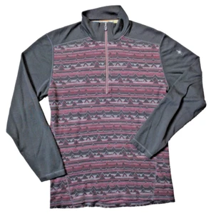 Smartwool 100% Merino Wool 250 Black Red Size Large Women Base Layer Ski Running - Picture 1 of 13