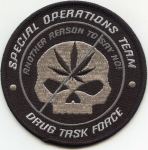 DEA SPECIAL OPS DRUG TASK FORCE Marijuana WASHINGTON DC gray POLICE PATCH