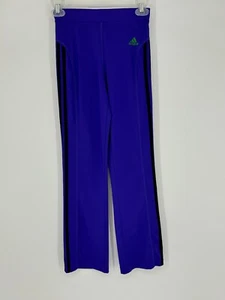 Adidas Girls Purple Black Activewear Pants Sweatpants Youth Size Medium 10/12 - Picture 1 of 9