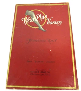 NOS 2 Pr Vintage Wear Plus Hosiery Tennessee Knit Stockings Sz 9.5 Made in USA - Picture 1 of 6