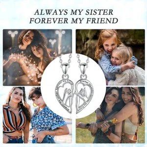 2 PC Friendship Necklace Set for Best Friend,Necklace for Wedding Valentine Gift - Picture 1 of 5