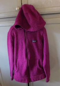 Patagonia purple fleece hooded jacket kids XL (14) - Picture 1 of 5
