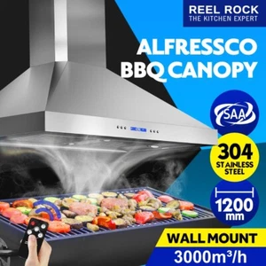 New 304 SS COMMERCIAL 1200MM CANOPY RANGE HOOD ALFRESCO TWIN MOTOR BBQ RANGEHOOD - Picture 1 of 19