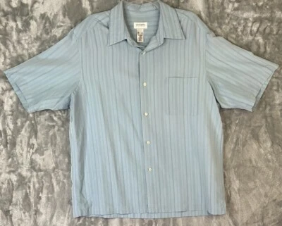 Concepts By Claiborne Men's Button Short Sleeve Light Blue Shirt Collared Sz XL - Image 1 of 4