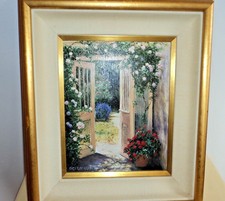 Original oil painting by Nick Van Vulpen The Garden Doors