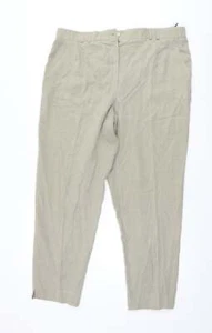 Samoon Womens Beige Polyester Trousers Size 20 L28 in Regular - Picture 1 of 12