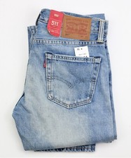 Levi's 511 Slim Fit Selvedge Jeans White Oak Cone Denim Men's Size W30 L34 New