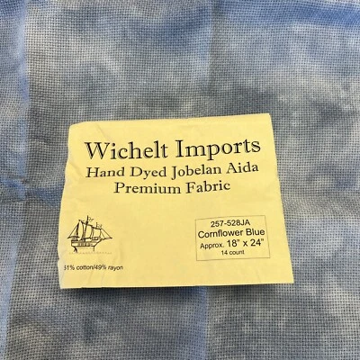 Wichelt 14 unidades Jobelan teñido a mano azul aciano descontinuado 18” X 24” NUEVO Foto 1 de 3