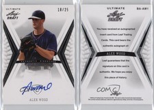 2012 Leaf Ultimate Draft Silver /25 Alex Wood #BA-AW1 Auto